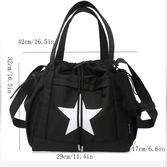 Womens Star Design Vintage Tote - Picture 6 of 6